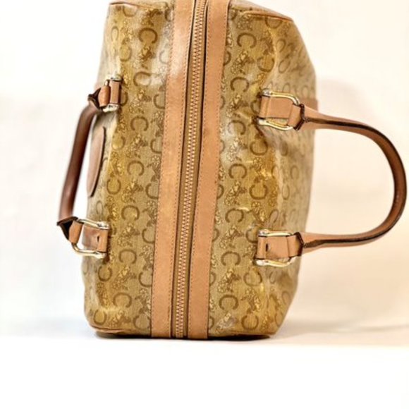 Vintage Céline CELINE C Macadam Horse Carriage Hand Bag Beige PVC Leather - Picture 7 of 10